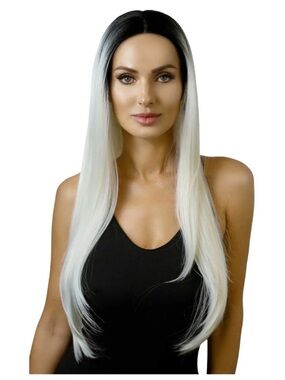 Vegas Platinum Rooted Lace Front Synthetic  0170 Illusionz Wig
